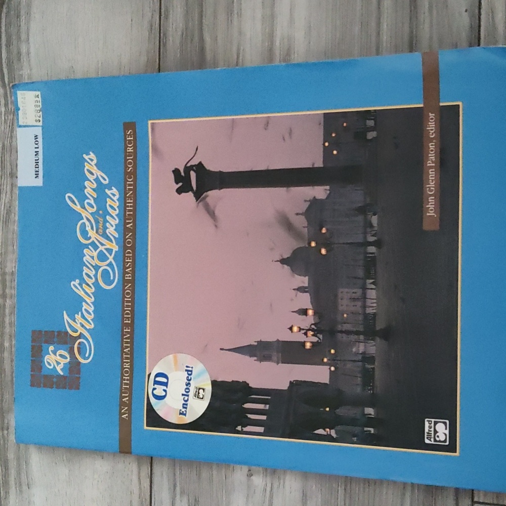 Italian Songs & Arias music book with CD